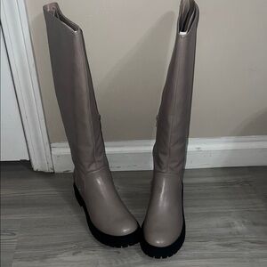 Elegant Over the Knee Gray Boots